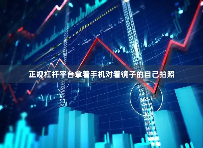 正规杠杆平台拿着手机对着镜子的自己拍照
